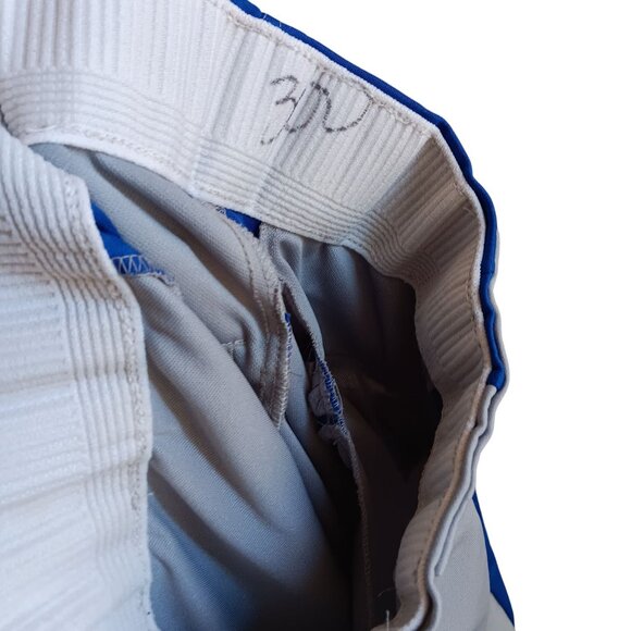 32x34 Vintage 1980's Mens Baseball Pants With Blue Stripes & Button Closure - Picture 5 of 5